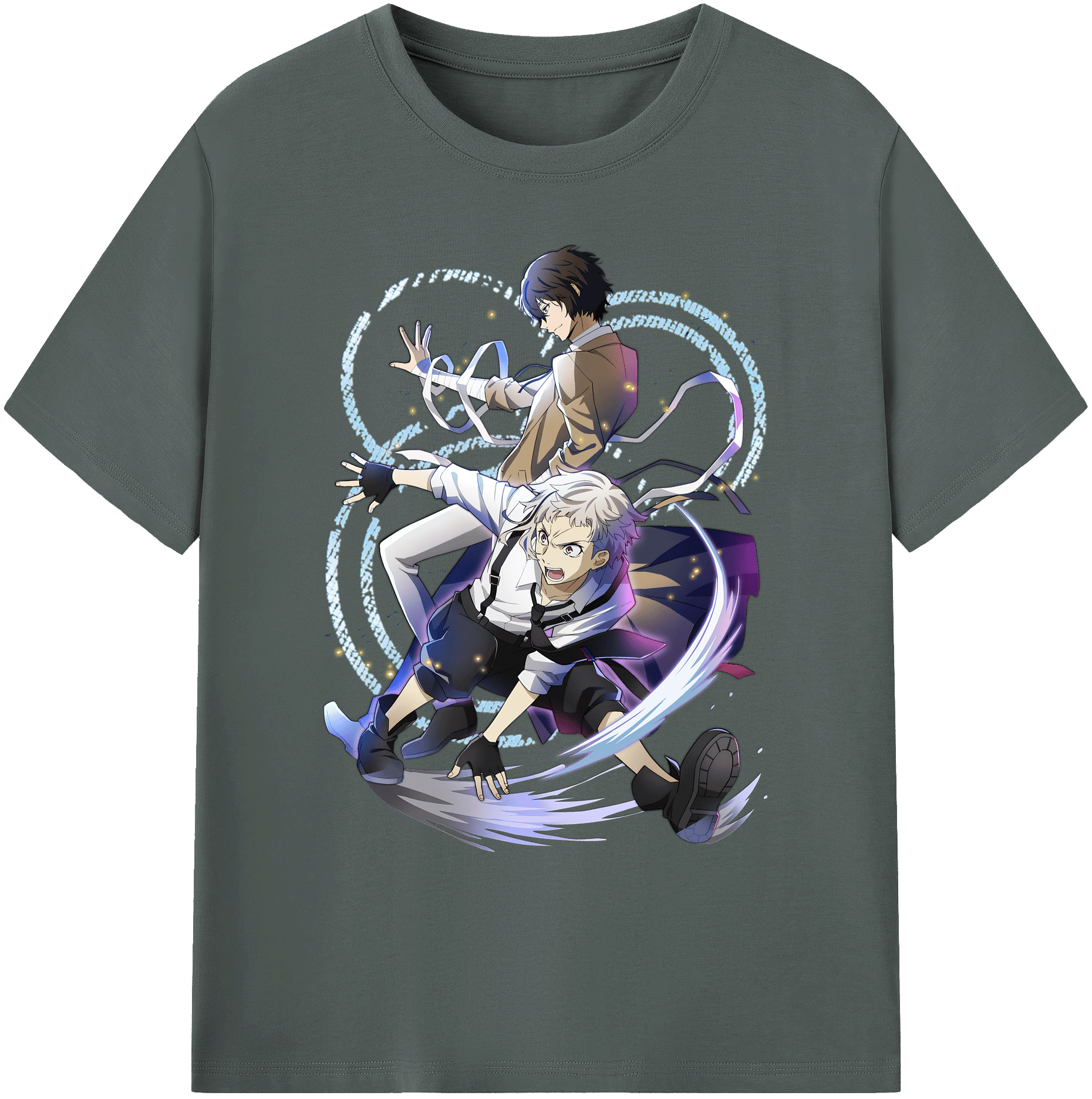（画像用） 文豪ストレイドッグス Bungo Stray Dogs 綿100％ メンズ半袖Tシャツ｜肌触りやわらか＆通気性
